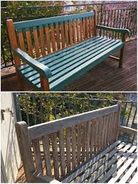 banc restaure relooke bois exotique banc jardin banc bois