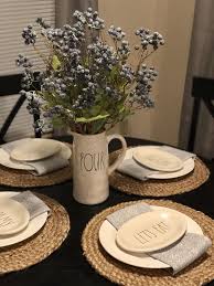 Raedunn Diningtable Modernfarmhouse Farmhouse Table Setting Kitchen Table Decor Kitchen Table Settings