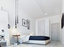 Modern silver gray bedroom with silver metallic wallpaper accent wall, gray linen modern bed, crisp white hotel bedding with white stitching, lilac gray interior design ideas for bedrooms looking for bedroom decor inspiration? Bedroom Interior Design White Walls Novocom Top
