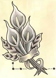 Calla lily tattoo flower tattoos have been a part of the tattoo world probably ever since the art of tattooing was discovered. Tattoo Designs By Emily O Brien Lily Tattoo Design Calla Lily Tattoos Lily Tattoo Sleeve
