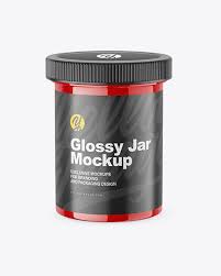 Download Glossy Jar Mockup In Jar Mockups On Yellow Images Object Mockups PSD Mockup Templates