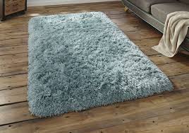 Fluffy Shaggy Area Dining Bedroom Floor Light Blue Modern 8 5cm Small Large Rugs Ebay