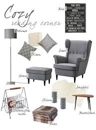 Cozy Reading Corner Justmyself Fashion Blog Germany Collage Interior Ikea Reading Corner Chair Strandmon Gra Cozy Reading Corners Interior Cozy Reading Nook