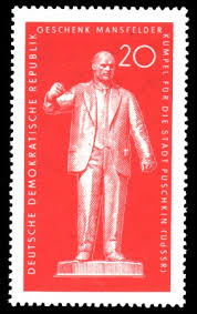 Halle (saale), etwa vom ende des 15. Lenin Und Thalmann Denkmal Briefmarke Ddr