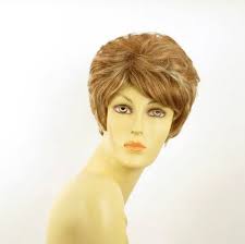 PERRUQUE FEMME COURTE blond foncé méché blond clair CLEMENTINE F27613 EUR  29,00