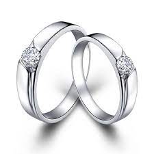 2 Pcs Set Couple Ring 18k White Gold Plated Men S Women S 2 Pcs Set Men S Size 7 12 Wo Couples Ring Set Couple Wedding Rings Wedding Ring Bands