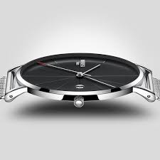 Ultra Thin Luxury Watch Men Blue Stainless Steel Quartz Date Wrist Watch Luxury Watches For Men Watches For Men Wristwatch Men