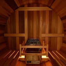 I think it is rustic and adorable to look at. Almost Heaven Saunas Watoga Electric Barrel Sauna In Clear Cedar