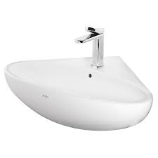 Portsmouth 22 corner wall mount bathroom sink in white with overflow and bracket grade a porcelain renovators supply manufacturing. Wall Hung Toto Le Muse 480mm Corner Basin
