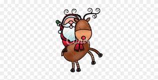 Free santa with reindeer svg, png, eps & dxf by caluya design. Santa Riding A Reindeer In Christmas Cartoon Vector Marketing Free Transparent Png Clipart Images Download