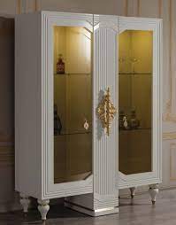 Shop for glass storage cabinet online at target. Casa Padrino Luxury Baroque Display Cabinet White Gold 125 X 49 X H 169 Cm Illuminated Solid Wood Showcase With 2 Glass Doors Noble Baroque Furniture