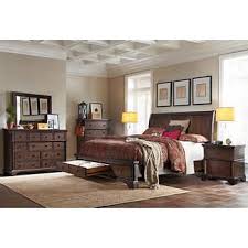 Bed, dresser and 2 nightstands; Brownstone 6 Piece King Storage Bedroom Set Bedroom Set King Bedroom Sets Furniture