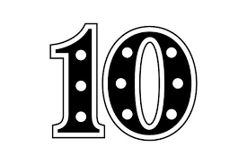 Number 10, Marquee Style SVG Cut file by Creative Fabrica Crafts · Creative  Fabrica