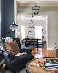 When Choosing Paint Colors For An Open Concept Home Not Every Room Needs To Match Sarah Simply Sarah H Living Room Paint Agreeable Gray Black Light Fixture