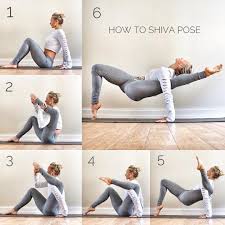 How Do You Get Anywhere Step By Step Shiva Pose Stretches Your Wrists Shoulders Hips Glutes Hamstrings Flexibility Workout Yoga Postures Yoga Asanas