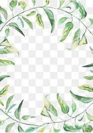 Zelenyj Png Vektory Psd I Png Dlya Besplatnoj Zagruzki Pngtree Watercolor Border Flower Border Png Green Watercolor