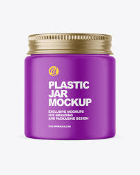 Matte Plastic Jar Mockup In Jar Mockups On Yellow Images Object Mockups