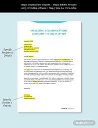 Free Marketing Communications Coordinator Cover Letter Template In 2020 Cover Letter Template Cover Letter Template Free Letter Templates