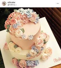 Korean 3d Flower Buttercream Cake Beautiful Birthday Cakes Buttercream Flower Cake Floral Cake