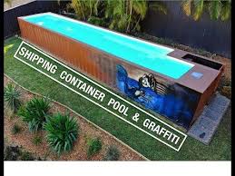 Shipping Container Pools Are Above Ground Pools Built From Shipping Containers With A F Container Pool Shipping Container Pool Shipping Container Swimming Pool