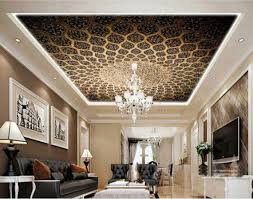 3d Brown Patterns Ca403 Ceiling Wallpaper Removable Self Etsy In 2020 Ceiling Murals Media Room Paint Colors Theater Room Decor