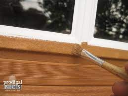 Faux wooden skis paint tutorial. Faux Wood Garage Door Tutorial Prodigal Pieces