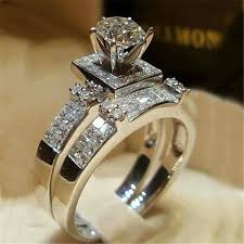 Find Many Great New Used Options And Get The Best Deals For Anillos Sortijas 14k Plat Fashion Rings Diamond Sapphire Engagement Ring Elegant Engagement Rings