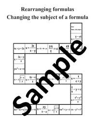 Rearranging Formulas Changing The Subject Of A Formula Math Puzzlemake X The Subject Ive Included Two Different Sizes Of The Same Math Maths Puzzles Formula