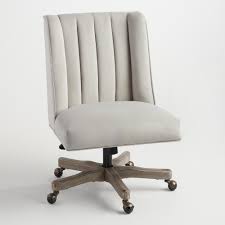 Dove Velvet Ava Channel Back Upholstered Office Chair By World Market Chairs Upholstered Office Chair Upholstered Desk Chair Best Office Chair