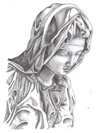 Our lady shows us to pray the rosary; Art Therapy Coloring Page Virgin Mary Virgin Mary 2