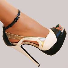 Beautiful Black And White High Heels Fashionable Black White Contrast Color Dress Sandals Sapatos Sapatos Femininos Sapatos Fashion