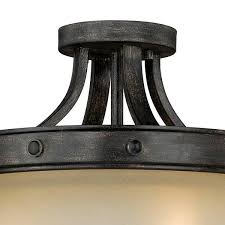 Semi flush ceiling lights hug your ceiling to provide overhead illumination in any room of your home. Halifax 14 5 In W Bronze Rustic Bowl Semi Flush Mount Ceiling Light Cream Glass 14 5 In W X 12 In H X 14 5 In D Overstock 20985750