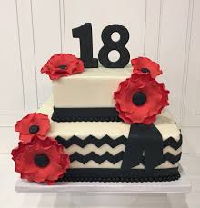 Black And White Birthday Cake For Girls Black White And Red 18th Birthday Cake 18th Birthday Cake White Birthday Cakes Red Birthday Cakes