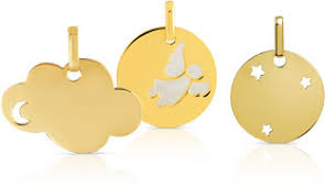 Des pendentifs bapteme en or blanc ou or jaune : Idee Cadeau De Bapteme Offrir Un Bijou Pour Fille Ou Garcon Maty
