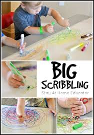 Big Scribbling Simple Art For Toddlers Toddler Art Toddler Activities Toddler Fine Motor Activities