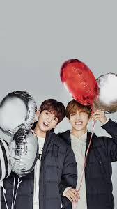 Jungkook wanted a bite of v's snacks, but he had to earn it! Wallpaper Bts V And Jungkook Novocom Top