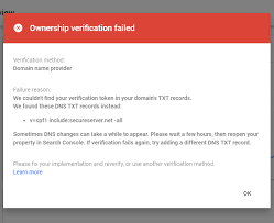 Cannot Able To Verify The Ownership Of The Domain Search Console Community