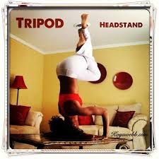 Tripod Headstand With Eagle Legs Finally Removed The Pillow And Towel From The Glass Testing My Limits Headstand Yoga Studio Yoga