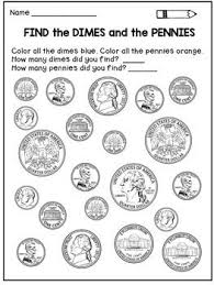 Money Worksheets For Kindergarten And First Grade Money Worksheets Teaching Money Money Math
