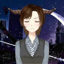 تصميم مع قرون ههه anime art