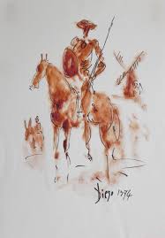Diegovoci Don Quixote And Windmill Watercolor Drawing Private Collection Gac See Mr Q In Another Watercolor Drawing Http Www Artifactcolle Schrijver