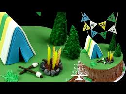 Today, is extra fun cake time because i'm sharing my camping themed birthday cake i just made for my son's third birthday. Camping Themed Birthday Cake Tutorial Youtube