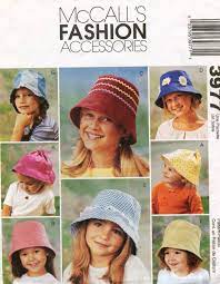 Mccalls Pattern 3977 Children 39 S Bucket Hat One Size Childrens Hats Girl With Hat Kids Hats