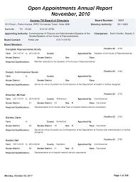 Open Appointments Annual Report November, 2010