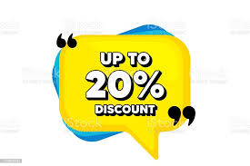 Up To 20 Discount Sale Offer Price Sign Vector Stock Illustration - Download Image Now - Advertisement, Badge, Bubble - iStock