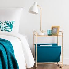 Gold Metal Side Table With Magazine Rack Amado Maisons Du Monde Trending Decor Metal Side Table Living Room Side Table