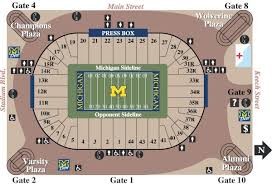 Michigan Stadium Seating Diagram Michigan Wolverines