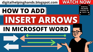 How to make an arrow in word (microsoft) document is shown in this video. Pin On Learn Microsoft Word