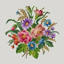 Aida 14, 124w x 214h stitches size: Antique Bouquet Flowers Cross Stitch Pattern Pdf Roses Berlin Etsy Cross Stitch Flowers Cross Stitch Patterns Flowers Cross Stitch Rose