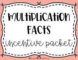 Multiplication Facts Incentive Chart